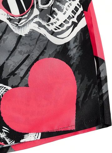 WDIRARA Men's Graphic Letter Print Drawstring Waist Shorts Summer Casual Beach Shorts in Saudi Arabia