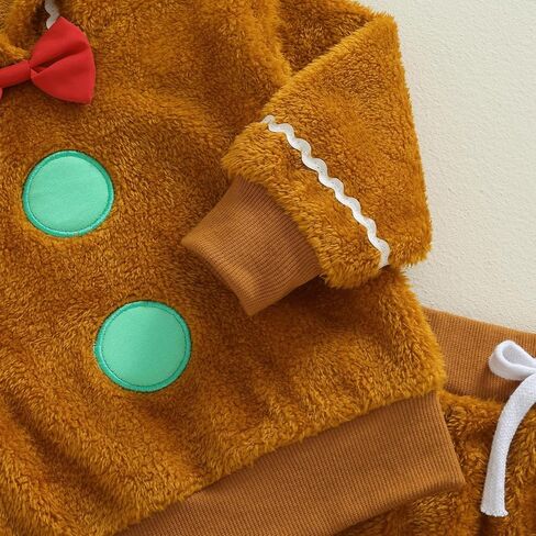 Twopumpkin Toddler Baby Boy Girl Christmas Costumes Kids Christmas Tree Costume Little Girls Hooded Sweatshirt and Pants in Saudi Arabia