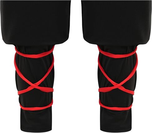 GZ-LAOPAITOU Kids Ninja Costumes for Boys Deluxe Ninja Suit Halloween Cosplay Costumes Party Dress Up with Accessories in Kuwait