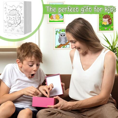 لوحات قماشية مرسومة مسبقًا من Tinlade للرسم مقاس 6 × 7.9 بوصة قماش مشدود مسبقًا للتلوين بنفسك لوحات رسم مطبوعة مسبقًا لوحات رسم تفصيلية للمبتدئين والأطفال والبالغين (نمط الحيوان، 36) in Kuwait