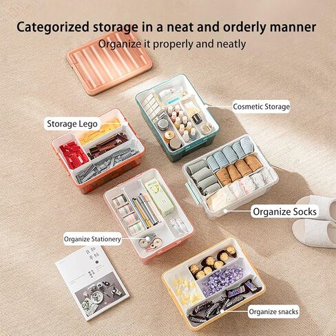 صناديق تنظيم تخزين الألعاب من أجل ليغو، تخزين مكعبات البناء، حاويات تخزين لتخزين الطوب، صندوق منظم بلاستيكي قابل للتكديس (شفاف) in Kuwait