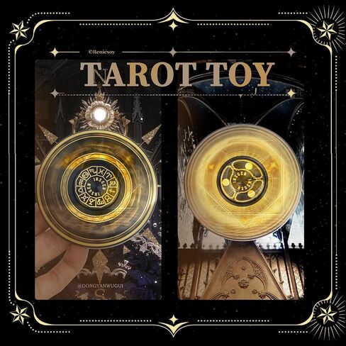Fidget Toys Fidget Spinners for Adults, Metal Spinning Spinner Top Toy, Anxiety Toys Stress Relief Reducer, Party Favors for Adults Stuffers Tarot Constellation Spinning Tops Toys (Gold Tarot) in Saudi Arabia
