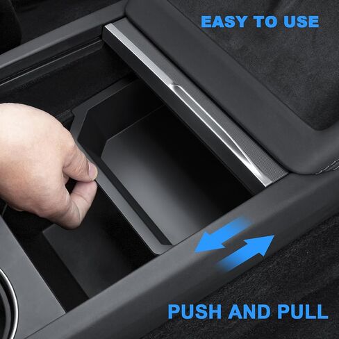 5PCS 2024 Model Y Front + Rear Flocked Center Console Organizer Tray Armrest Hidden Storage Box Cup Holder Silicone Key Card Holder for 2021-2024 New Tesla Model Y Accessories in Kuwait