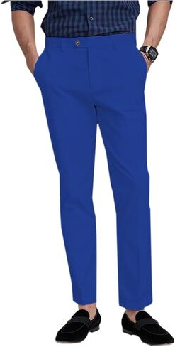 SevenBoy Men's Dress Pants Slim Fit Flat Trousers Regular Fit Business Suit Pants in Saudi Arabia