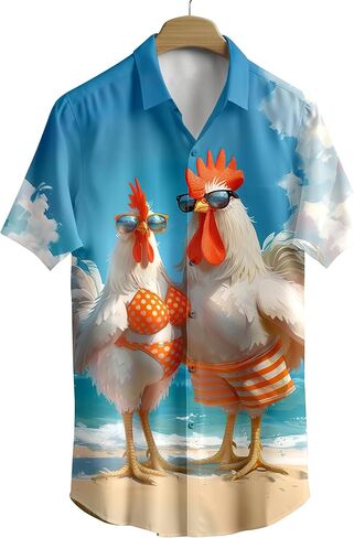 Mens Hawaiian Shirts Short Sleeve Funny Shirts Beach Shirts for Men,Button Down Hawaiian Shirt for Men in Saudi Arabia