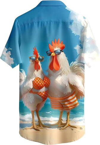 Mens Hawaiian Shirts Short Sleeve Funny Shirts Beach Shirts for Men,Button Down Hawaiian Shirt for Men in Saudi Arabia