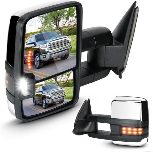 Towing Mirrors for Chevy GMC 2002 Avalanche 1500 2500, 1999-02 Silverado 1500 2500, 2001-02 Sierra HD 3500, 2000-02 Suburban Tahoe Yukon Power Heated with Arrow Light Folding Telescoping (1 Pair) in Saudi Arabia