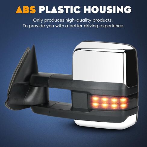 Towing Mirrors for Chevy GMC 2002 Avalanche 1500 2500, 1999-02 Silverado 1500 2500, 2001-02 Sierra HD 3500, 2000-02 Suburban Tahoe Yukon Power Heated with Arrow Light Folding Telescoping (1 Pair) in Saudi Arabia