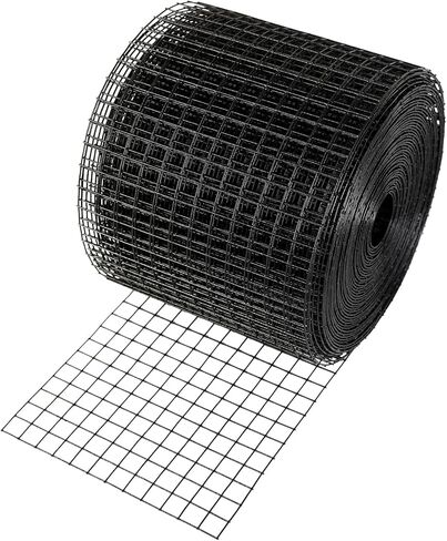 VEVOR Solar Panel Bird Guard 6inch PVC Coated Mesh Roll Kit, Critter Fence,Pigeon Proofing, Black, 6in x 98ft with 100pcs Fasteners, 50pcs Tie Wires in Kuwait