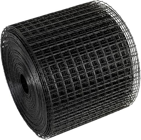 VEVOR Solar Panel Bird Guard 6inch PVC Coated Mesh Roll Kit, Critter Fence,Pigeon Proofing, Black, 6in x 98ft with 100pcs Fasteners, 50pcs Tie Wires in Kuwait