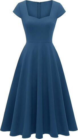 BeryLove Vintage Cocktail Dress, Wedding Guest Formal Tea Party Dress with A-Line Modest Church Dress in Kuwait