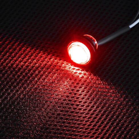 10 قطع 3/4 بوصة مصابيح LED للعلامات، مصابيح جانبية للمقطورة، 12 فولت، مؤشرات أمامية وخلفية دائرية، ضوء خلفي مقاوم للماء لسيارة شاحنة حافلة مقطورة فان RV بيك اب ATV القوارب، أحمر in Kuwait