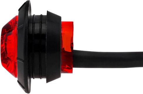 10 قطع 3/4 بوصة مصابيح LED للعلامات، مصابيح جانبية للمقطورة، 12 فولت، مؤشرات أمامية وخلفية دائرية، ضوء خلفي مقاوم للماء لسيارة شاحنة حافلة مقطورة فان RV بيك اب ATV القوارب، أحمر in Kuwait