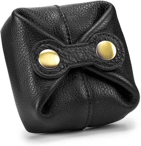 DONGKER Coin Pouch,Leather Coin Pocket Wallet Wear Resistant Cash Change Wallet with Mini Snap for Men Women in Kuwait