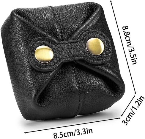 DONGKER Coin Pouch,Leather Coin Pocket Wallet Wear Resistant Cash Change Wallet with Mini Snap for Men Women in Kuwait