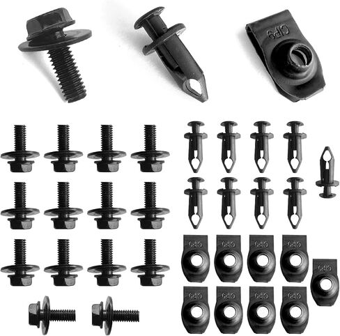 Engine Under Cover Splash Shield Body Bolts Screws, 35Pcs in Saudi Arabia