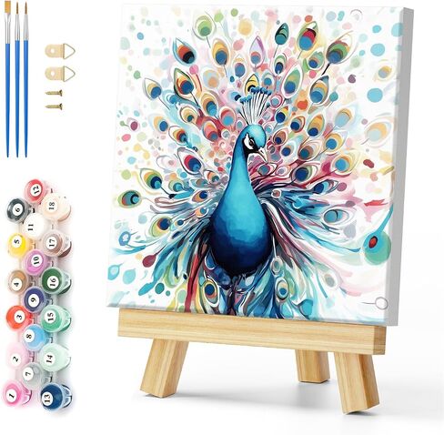 Natuyalo Framed Paint by Numbers for Adults Beginner, Wilderness Landscape Acrylic Easy Paint by Numbers Kits with Frame Cactus Art Craft Kits for Adults Suitable for Wall Decoration 12x12 Inch in Kuwait