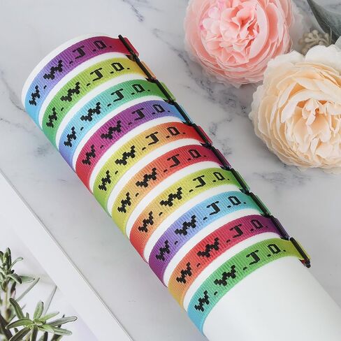 10PCS WWJD Christian Bracelet Pack for Women Men, Christian Gifts Wristbands, WWJD Bracelets - What Would Jesus Do Bracelet in Kuwait