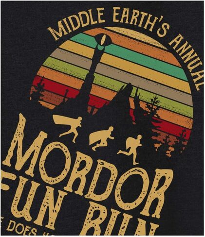 Middle Earth's Annual,Mordor Fun Run,One Does Not Simply Walk Hoodie Sweatshirt Pullover for Men in Saudi Arabia