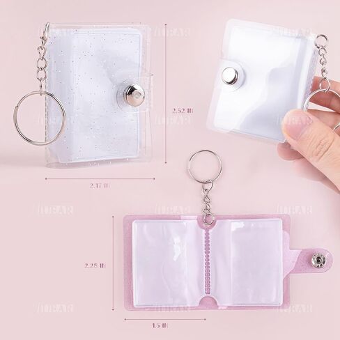 AUEAR, 6 Pack 2 Inch Mini Small Photo Album with Keychain Clear Pocket Photo Album Keychain for Picture Valentine Gift in Saudi Arabia