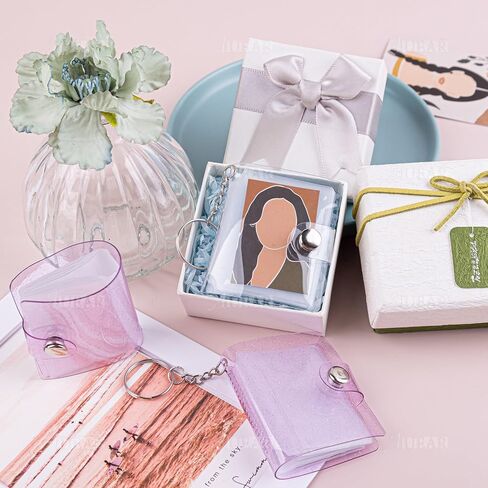 AUEAR, 6 Pack 2 Inch Mini Small Photo Album with Keychain Clear Pocket Photo Album Keychain for Picture Valentine Gift in Saudi Arabia