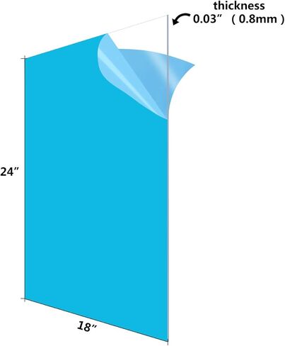 PET Sheet/Plexiglass Panels(18x24", 2Pack, 0.03" Thick); Use for Sneeze Guard, Crafting Projects, Poster Frames, Cricut Cutting, Shelf Liner, Table Mat and More; Easy to Cut, Safe for Adults&Children in Saudi Arabia