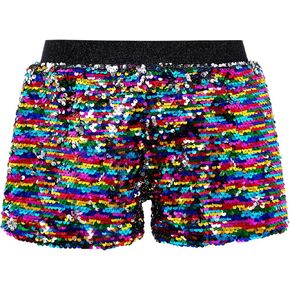 A ARFAR Women Sequin Shorts Summer Sparkly Flip Glitter Short Pants Ladies Shiny Party Birthday Halloween Clothes
