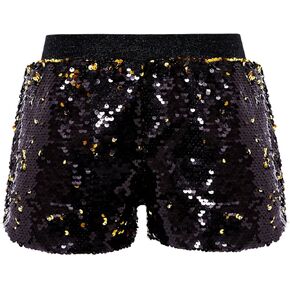 A ARFAR Women Sequin Shorts Summer Sparkly Flip Glitter Short Pants Ladies Shiny Party Birthday Halloween Clothes