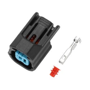 Horn Detonation Sensor Connector Plug for Honda Fit Odyssey CRV Civic/Inner Female Wire Terminal Connector/Waterproof Plastic 2mm Series / 1 Set Black 1 Pin