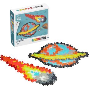Plus Plus Puzzle By Number, 500 Piece Mini Interlocking Hashtag Color Blocks, 3D Pixel Art Kit for Kids - Rocket