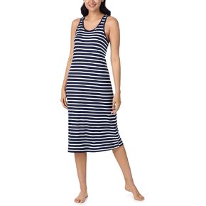 Nautica Womens Sleep Dress Jersey Knit Racerback Full Length Nightgown