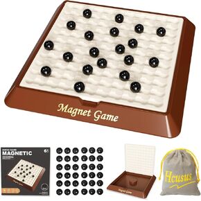 Magnetic Game Chess, Magnet Games for Adults and Kids with Storage Board, Magnet Chess Game with Stones, Board Game for Family Game Night, 2-4 Players