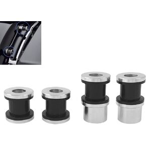 مجموعة أغطية أجهزة الإرساء ذات 4 نقاط من Sissy Bar Rack باللون الأسود اللامع تناسب Harley Touring Street Glide، Electra Glide، Road King، Road Glide، CVO 2009-2021 in Kuwait