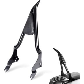 Motorcycle Detachable Sissy Bar Passenger Backrest Pad for Harley Street Road Glide Sportster Touring Road King Electra Glide CVO 2009-2024 with Latch Clip Easy to Install (Black)