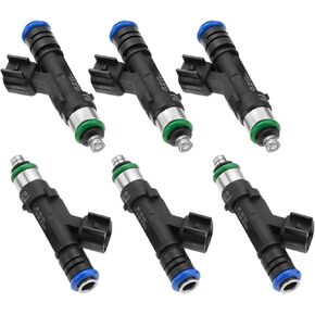 gohantee Fuel Injectors 0280158020 Compatible with Jeep Liberty Commander Grand Cherokee, Dodge Nitro Dakota Durango Ram, Mitsubishi Raider 3.7L V6 - Replaces 53032701AA, 812-12145, FJ474 (6Pcs)