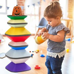 10PCS Stepping Stones for Kids, Durable & Wear-Resistant Toddler Stepping Stones in Cute Rinbow Colors, Perfect Kids Stepping Stones for Play & Balance Fun