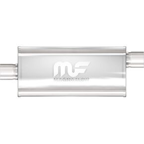 MagnaFlow Performance Exhaust Muffler 14229: 3"/3" Inlet/Outlet, 5x8x14" Oval, Stainless Steel, Brushed Finish
