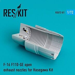 RSU72-0081 - 1/72 F-16 F110-GE Open Exhaust nozzles for Hasegawa Kit