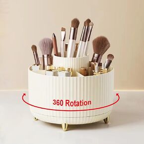 Desk Organizer, 360-Degree Rotating Pen Holder for Desk, Rotating Makeup Organizer,Office and Home Organization