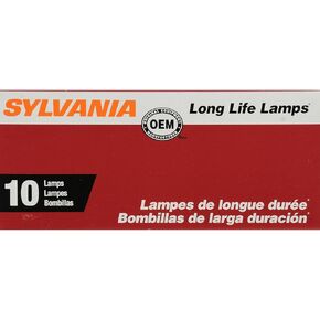 SYLVANIA 3757A Long Life Miniature Bulb, (Contains 10 Bulbs)
