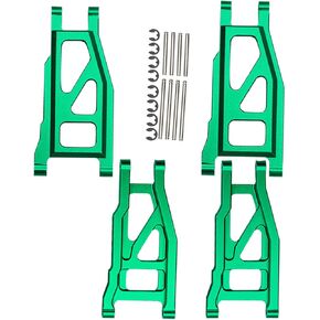 جزء ترقيات ذراع التعليق الأمامي الخلفي لـ 1/10 Slash 4x4 VXL/Rustler 4x4 VXL/Stampede 4x4 VXL/Hoss 4x4 VXL 4wd، 4 قطع من أذرع الألومنيوم A (ذراع أكثر متانة) يقفز، أحمر