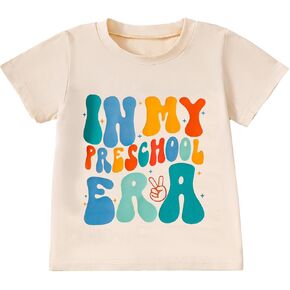 Little Kids Toddler Boys Girls First Day of School Shirt in My Pre School Era Back to School Kindergarten T-Shirt