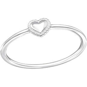 Pierced Owl 925 Sterling Silver Dainty Heart Ring