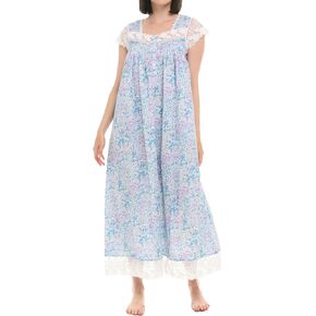 Alexander Del Rossa 100% Cotton Nightgowns for Women, Long Lightweight Womens Cotton Nightgown Adult Night Gowns