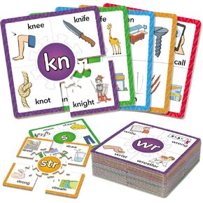 Phonics Puzzle Games, Spelling Games, Phonics Flash Cards, Sight Word Flash Cards for Toddlers, Learning Educational Toys, Kids Preschool Learning Activities, Homeschool Supplies, Learn to Read