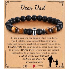 Cross Bracelet for Men Dad Father Husband Son Brother Grandson Father's Day Birthday Graduation Christian Faith Religious Bracelets First Communion Confirmation Gifts in Saudi Arabia
