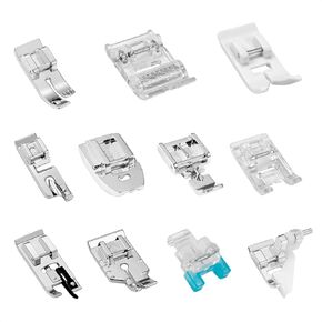 11-Piece Sewing Machine Presser Foot Set for Low Shank Snap-On Singer, Brother, Janome, Juki, Babylock, Elna, Kenmore, White, Necchi, Simplicity, New Home, Euro-Pro, and More