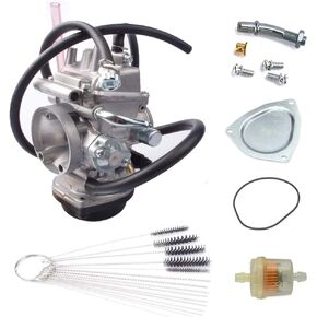 Carburetor Compatible for Suzuki LTZ400 LTZ 400 QUAD ATV 2004 2005 2006 2007 Kawasaki KFX400 2003-2006 Arctic Cat DVX400 2004-2007 with Cleaning Brushes