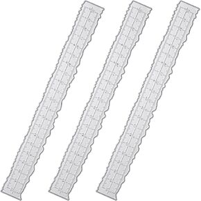 3 Pieces 8.4 Inches Irregular Edges Ruler Deckle Edges Ruler Measuring Embossing Cutting Dies Paper Tearing Ruler for Card Making Scrapbooking Craft Decor School Office Tools