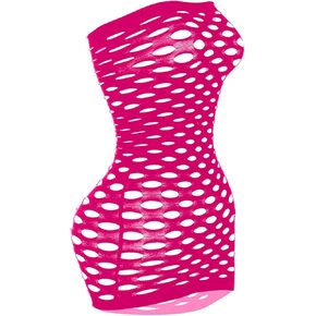 Womens Fishnet Dress, Sexy Sheer Mesh Lingerie Sleepwear, Hollowed-Out Babydoll Bodysuit One Size